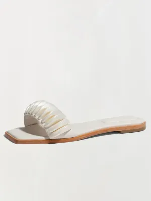 Pearlized Ripple Flat Sandal