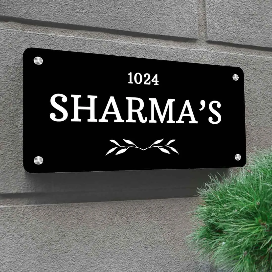 Personalized Outdoor Metal Name Plates for House Office Flats  Door Entrance