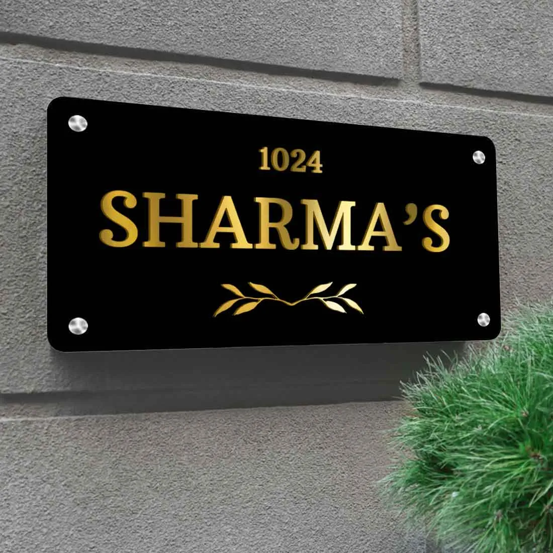 Personalized Outdoor Metal Name Plates for House Office Flats  Door Entrance