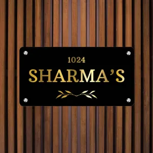 Personalized Outdoor Metal Name Plates for House Office Flats  Door Entrance