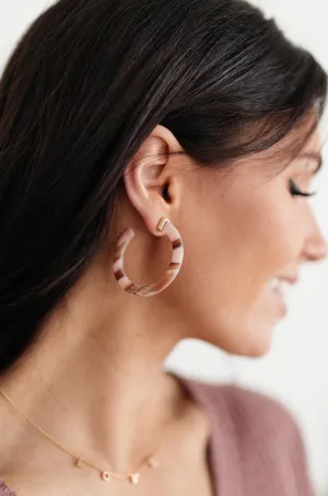 Pink Hoop Earrings