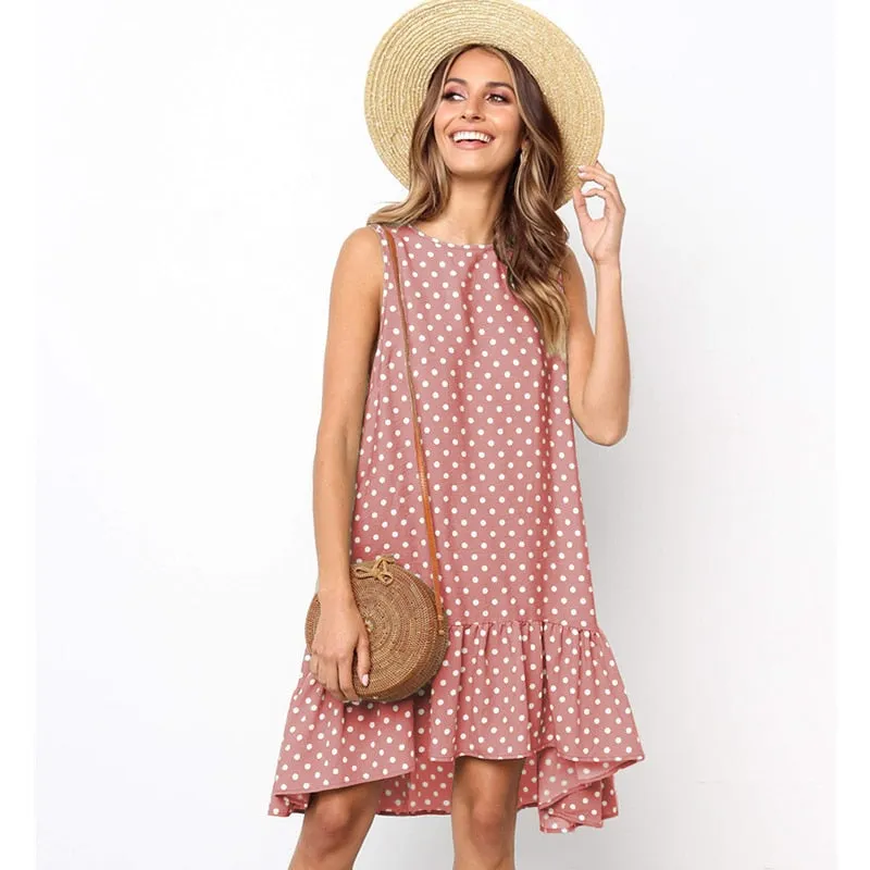Polka Dot Sleeveless Dress