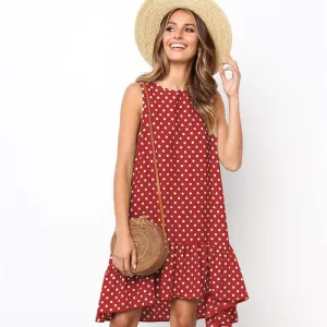 Polka Dot Sleeveless Dress