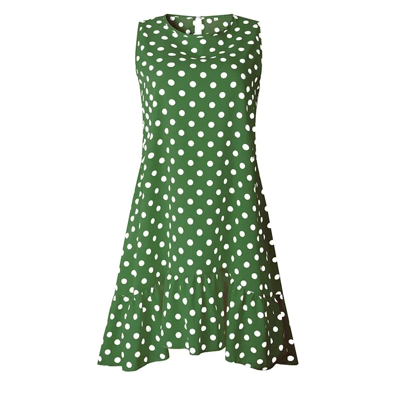 Polka Dot Sleeveless Dress