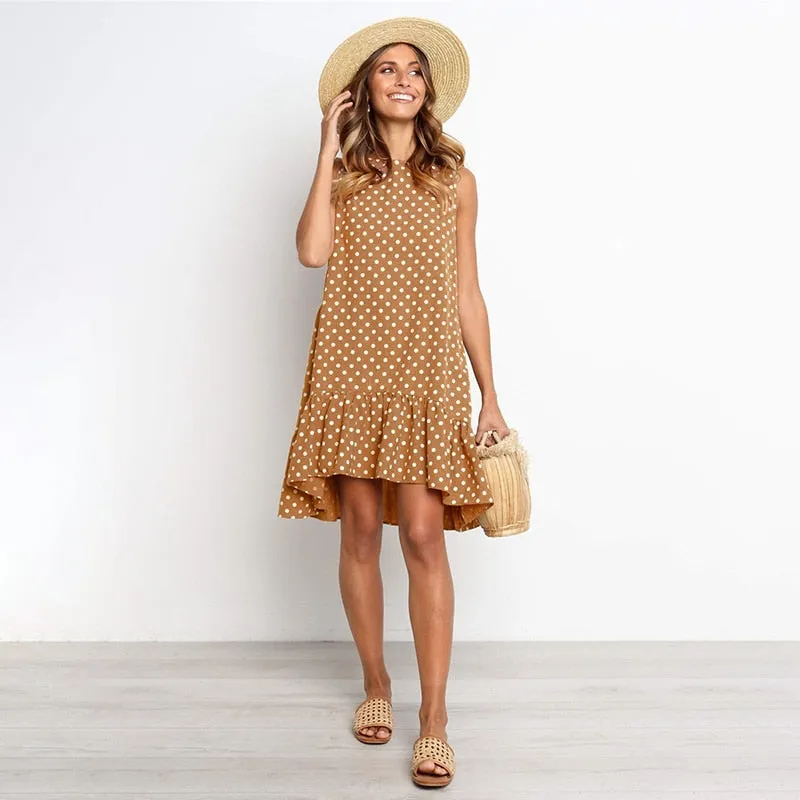 Polka Dot Sleeveless Dress