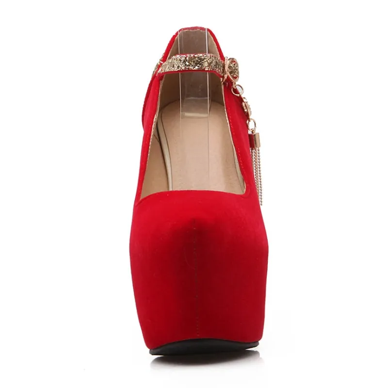 Pumps Platform Super High Heeled Bride Party Wedding Footwear Shoes