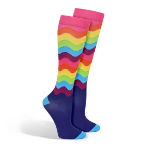 Rainbow Wobble Compression Socks