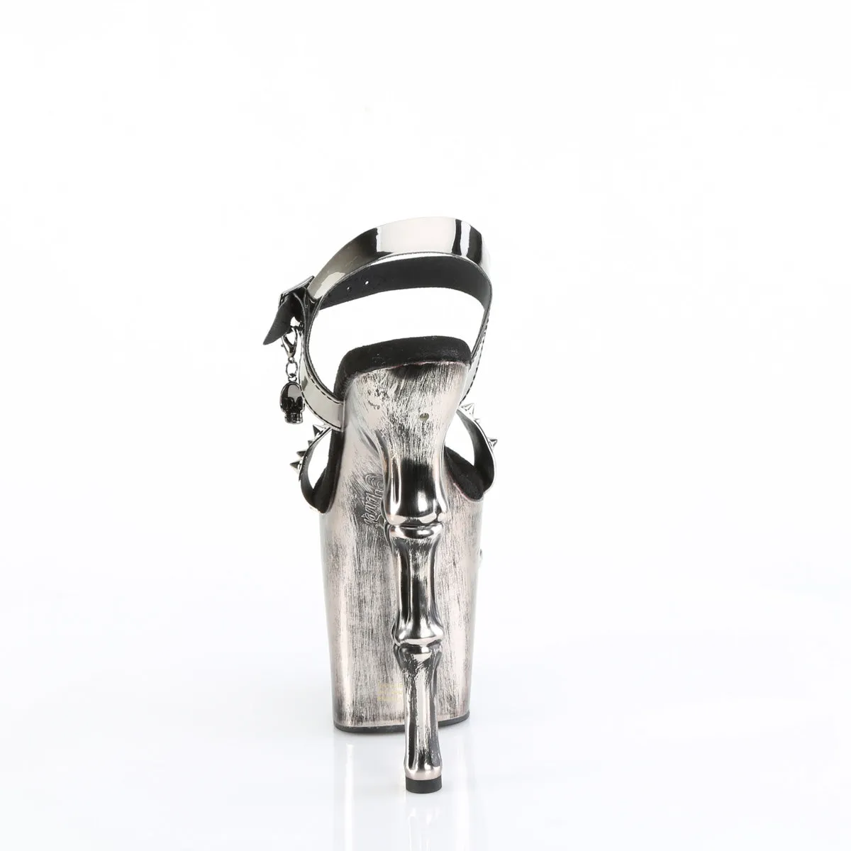 RAPTURE-812-LT Pleaser Pewter TPU/Satin Pewter Chrome Sexy Platform Shoes (Pole Dancing Heels)