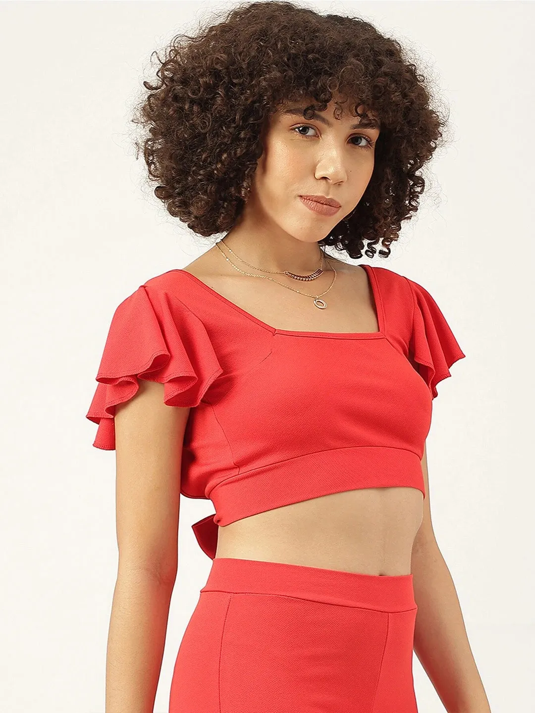 Red Chili Tie-Back Halter Top