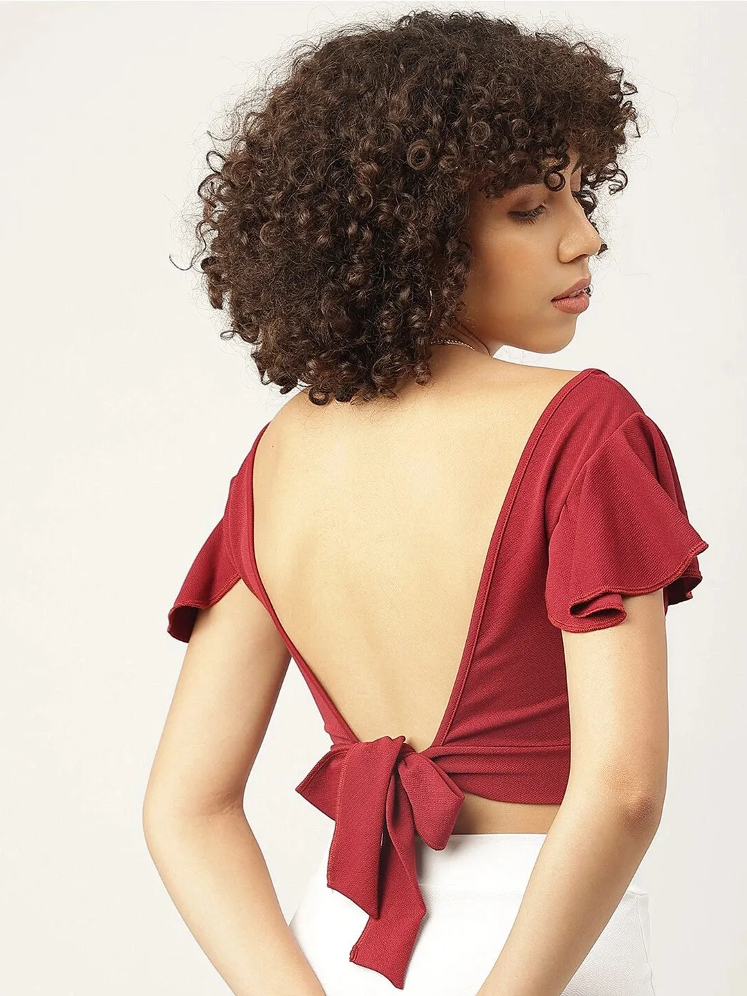 Red Chili Tie-Back Halter Top