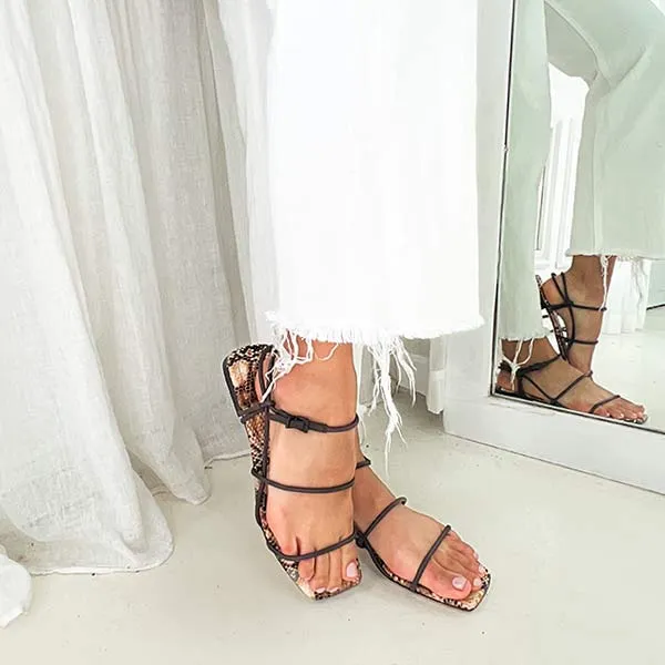 Rito Brown | Strappy leather sandal