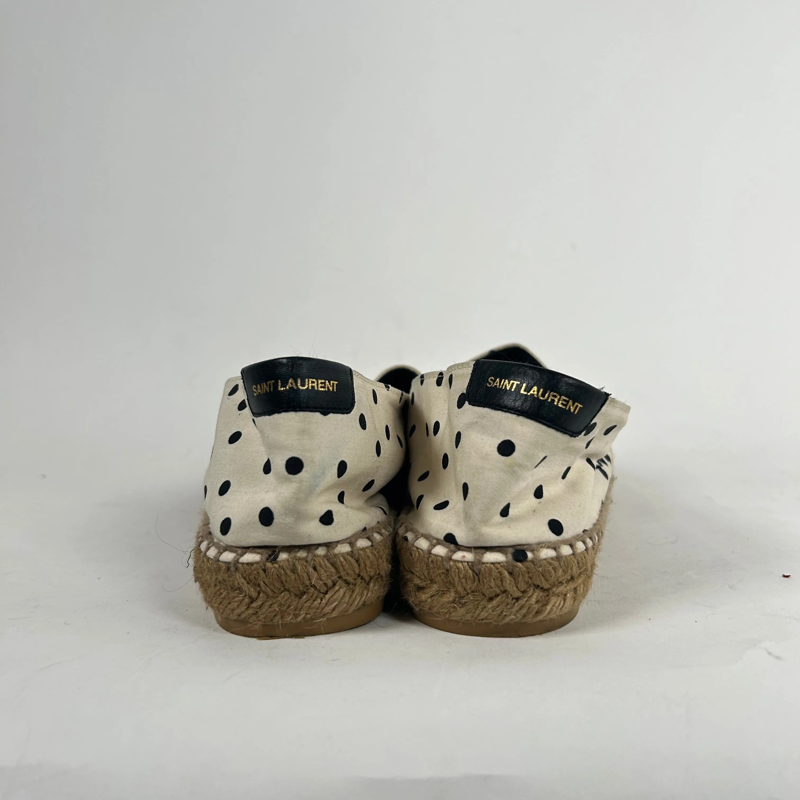 Saint Laurent Polka Dot Espadrilles Size 37.5