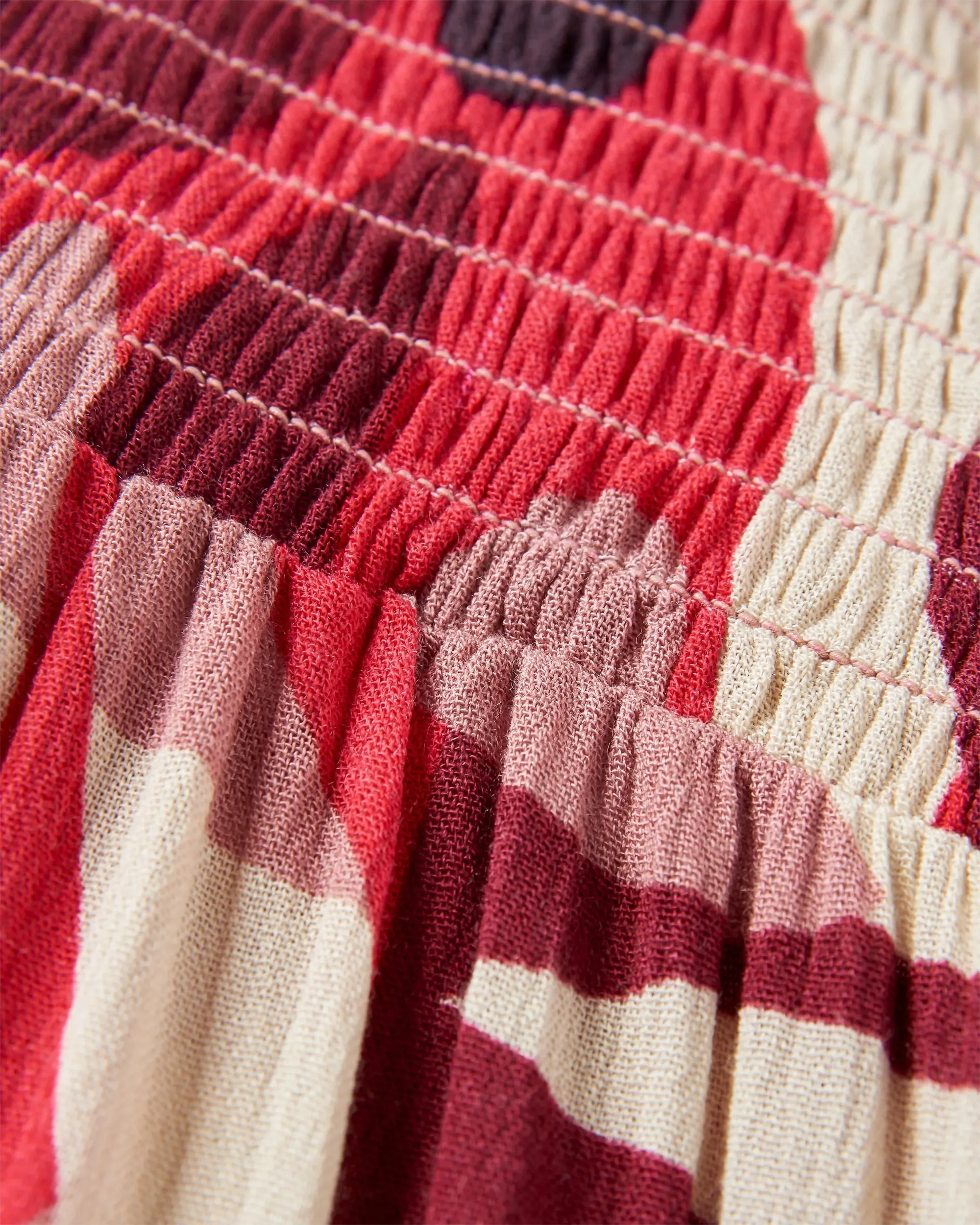 Soleis Woven Maxi Dress - Mountain Foliage Cranberry