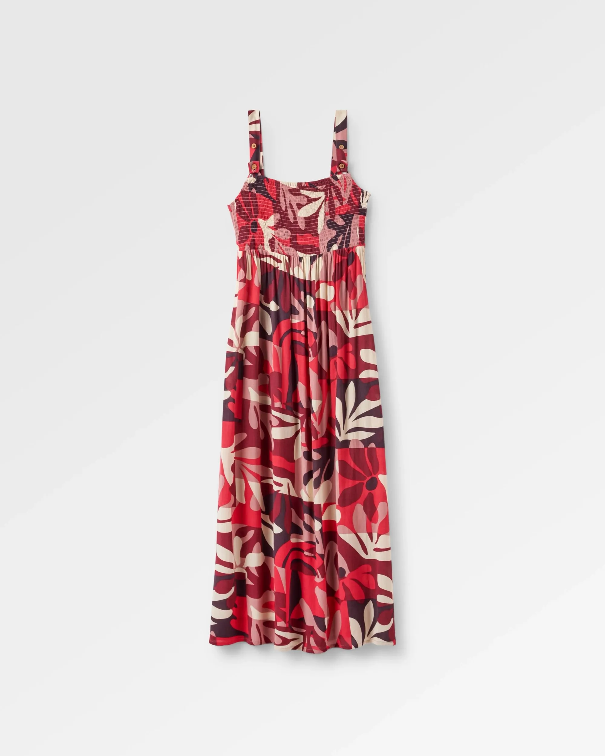 Soleis Woven Maxi Dress - Mountain Foliage Cranberry