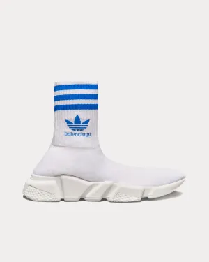 Speed Knit White / Blue High Top Sneakers