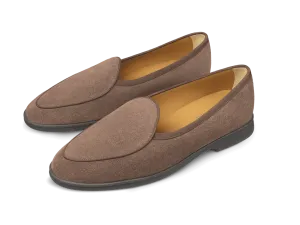 Stride Loafers in Deep Taupe Glove Suede Dark Sole
