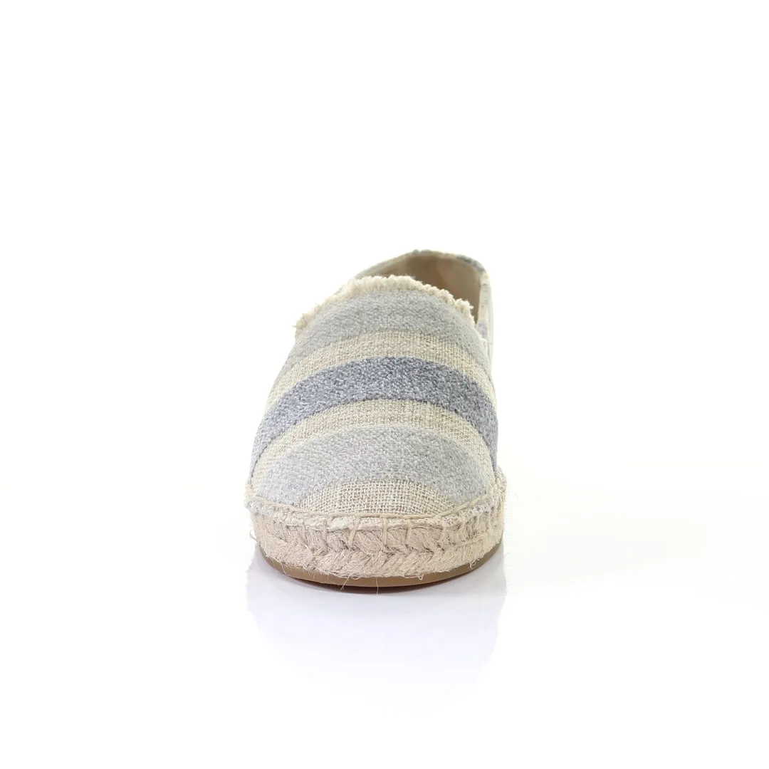 Stripe pattern espadrilles-L.grey/blue