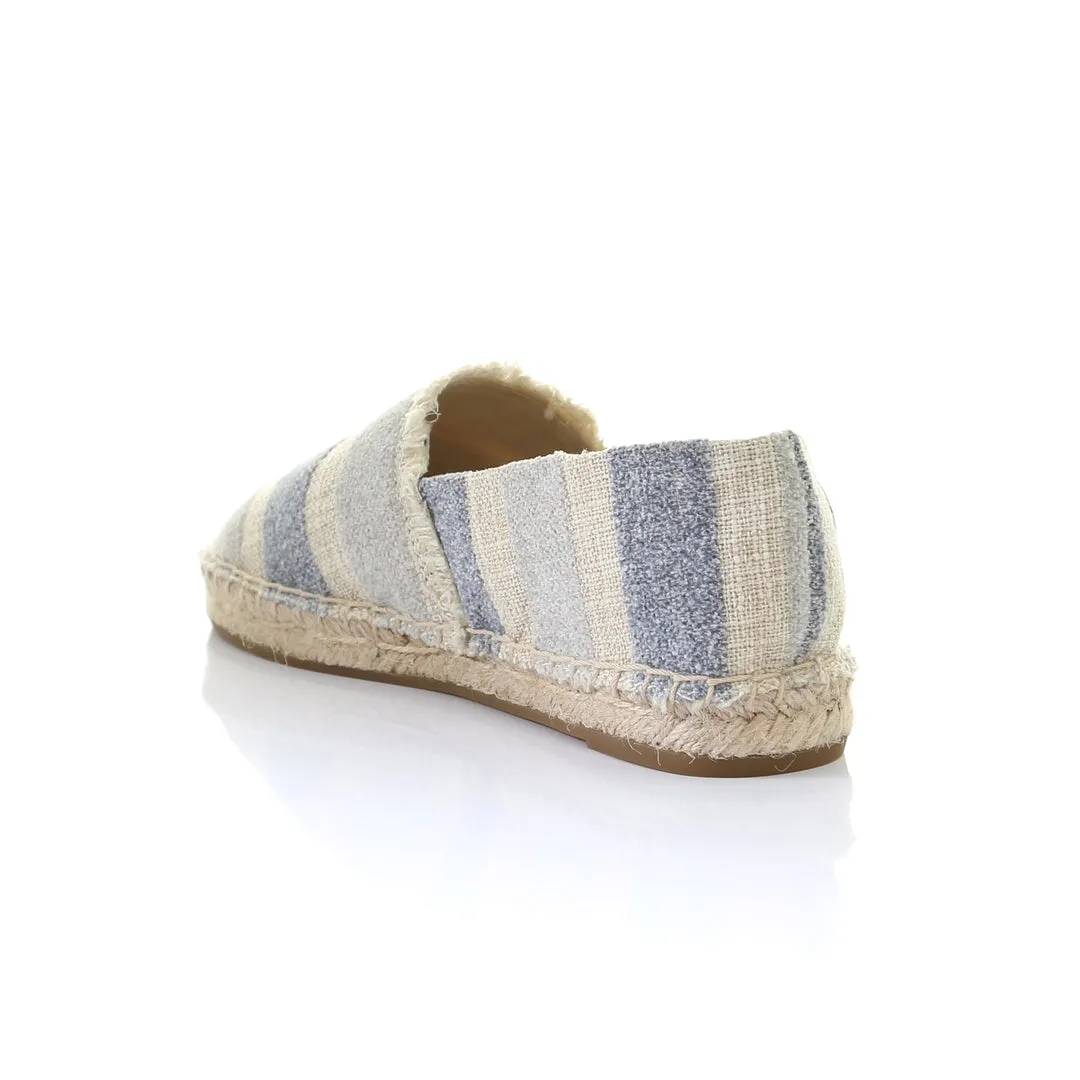 Stripe pattern espadrilles-L.grey/blue