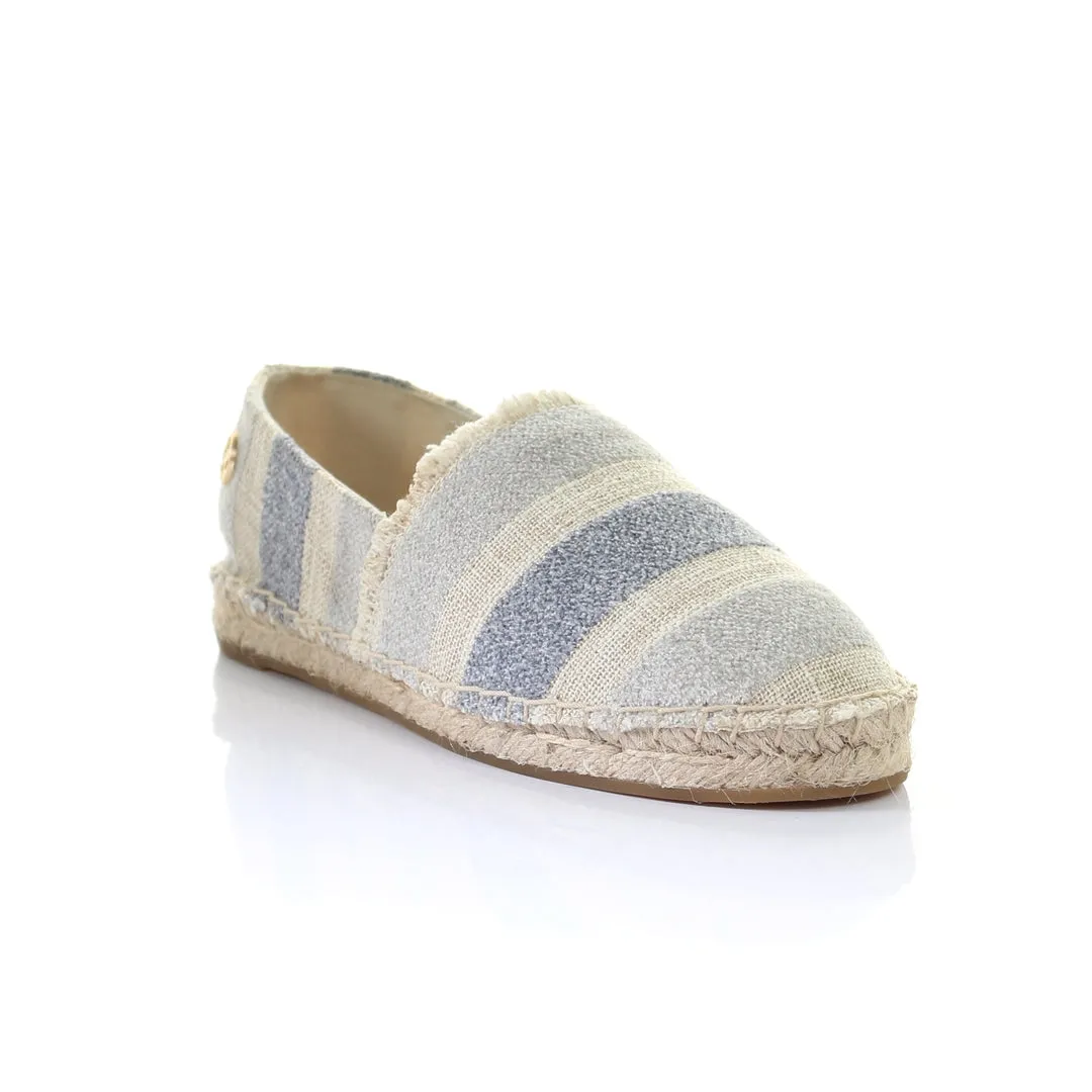 Stripe pattern espadrilles-L.grey/blue