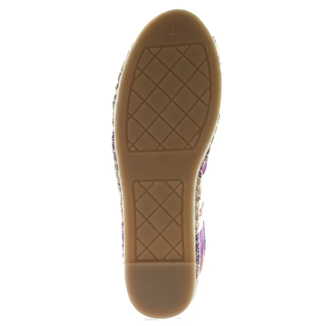 Stripe pattern espadrilles-L.grey/blue