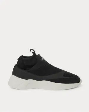 Suede, Mesh and Neoprene  Black high top sneakers