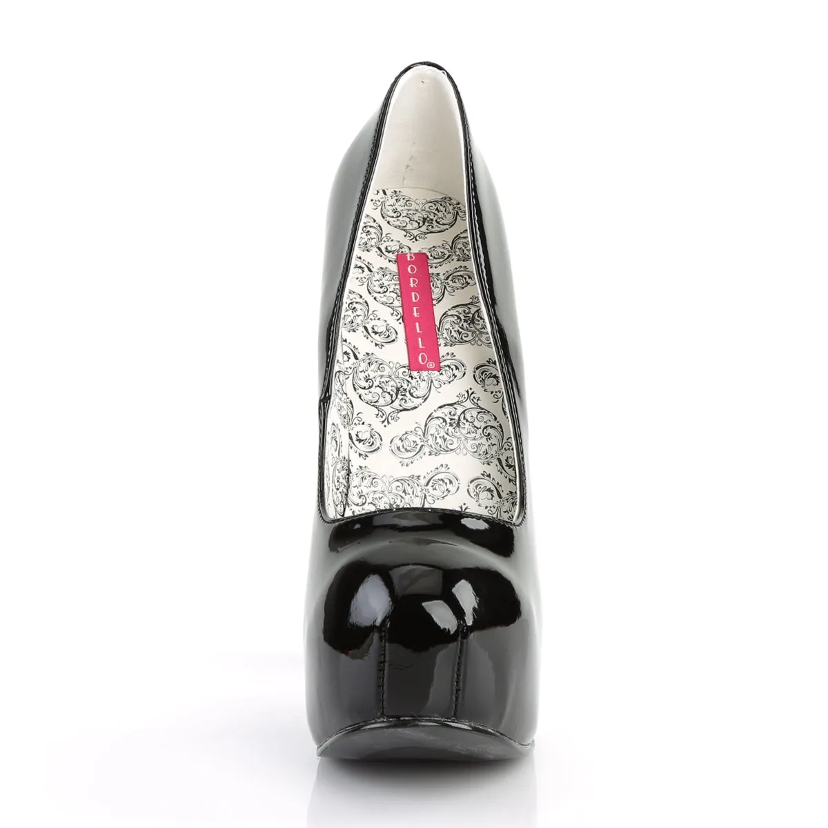 TEEZE-06 Bordello Teeze Black Patent Sexy Shoes (Bordello Heels)