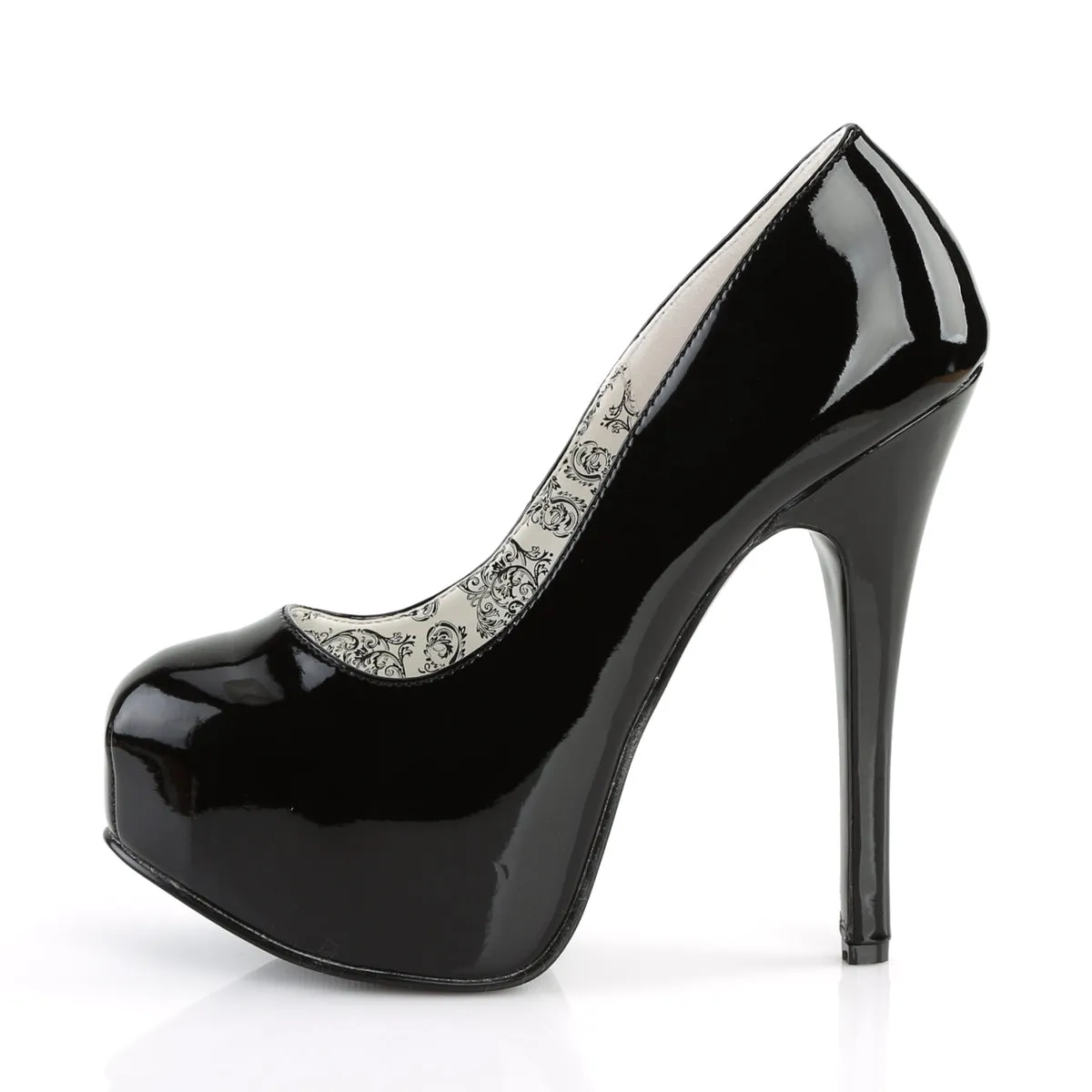 TEEZE-06 Bordello Teeze Black Patent Sexy Shoes (Bordello Heels)