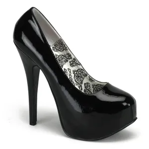 TEEZE-06 Bordello Teeze Black Patent Sexy Shoes (Bordello Heels)