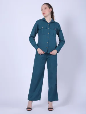 The All-Season Natural Cotton Co-ord Set-Ocean Teal