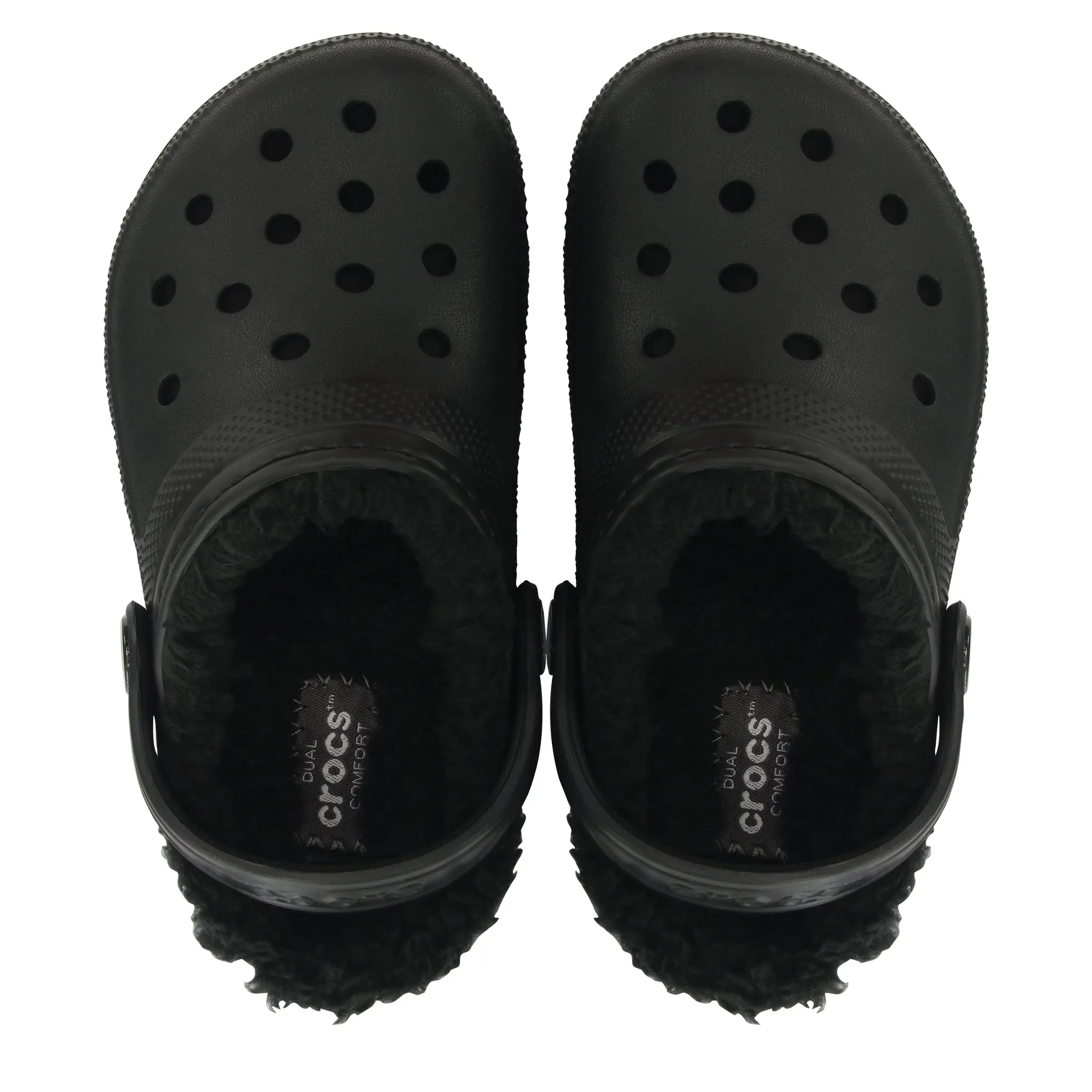 Toddler Crocs Black/Black Classic Lined Clog
