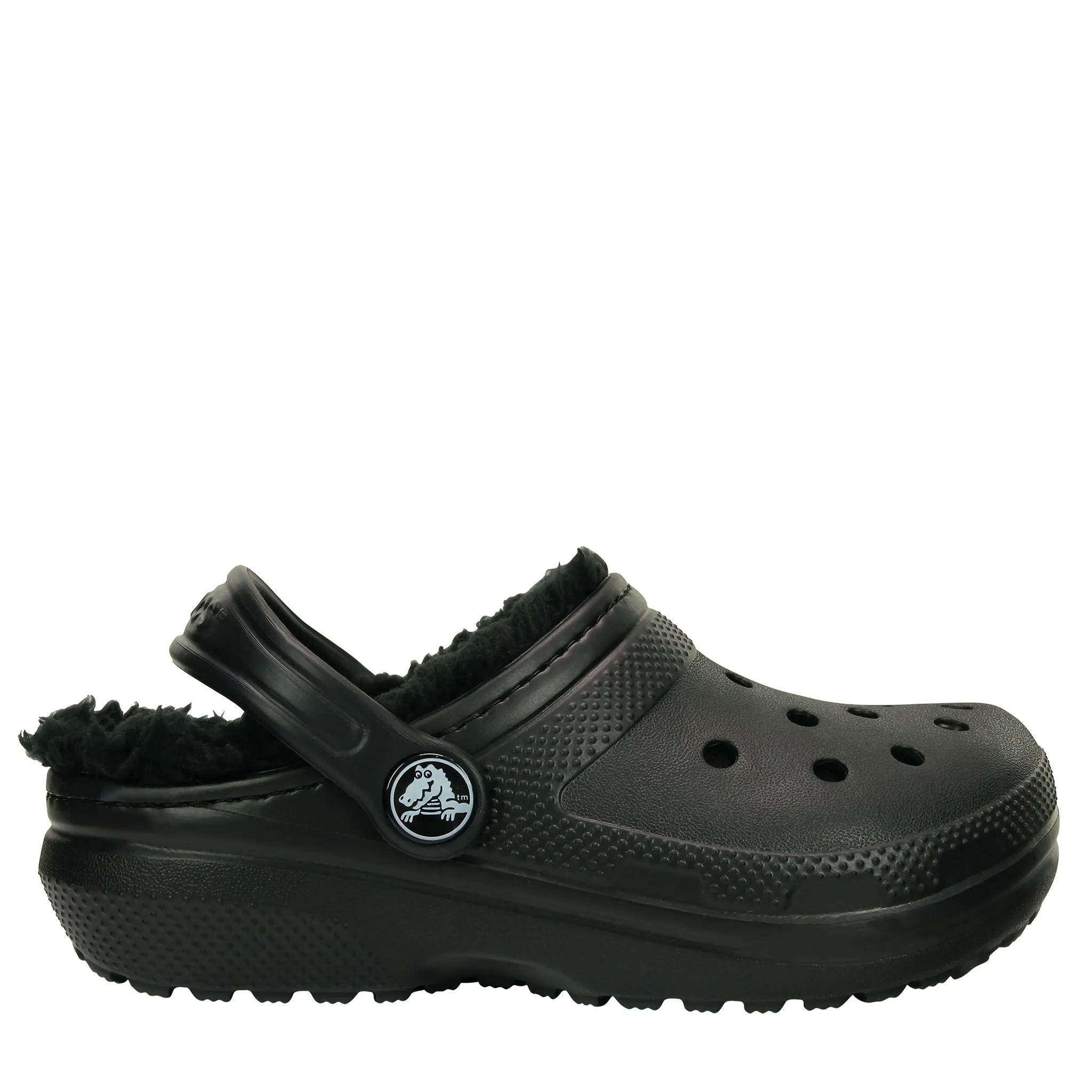 Toddler Crocs Black/Black Classic Lined Clog