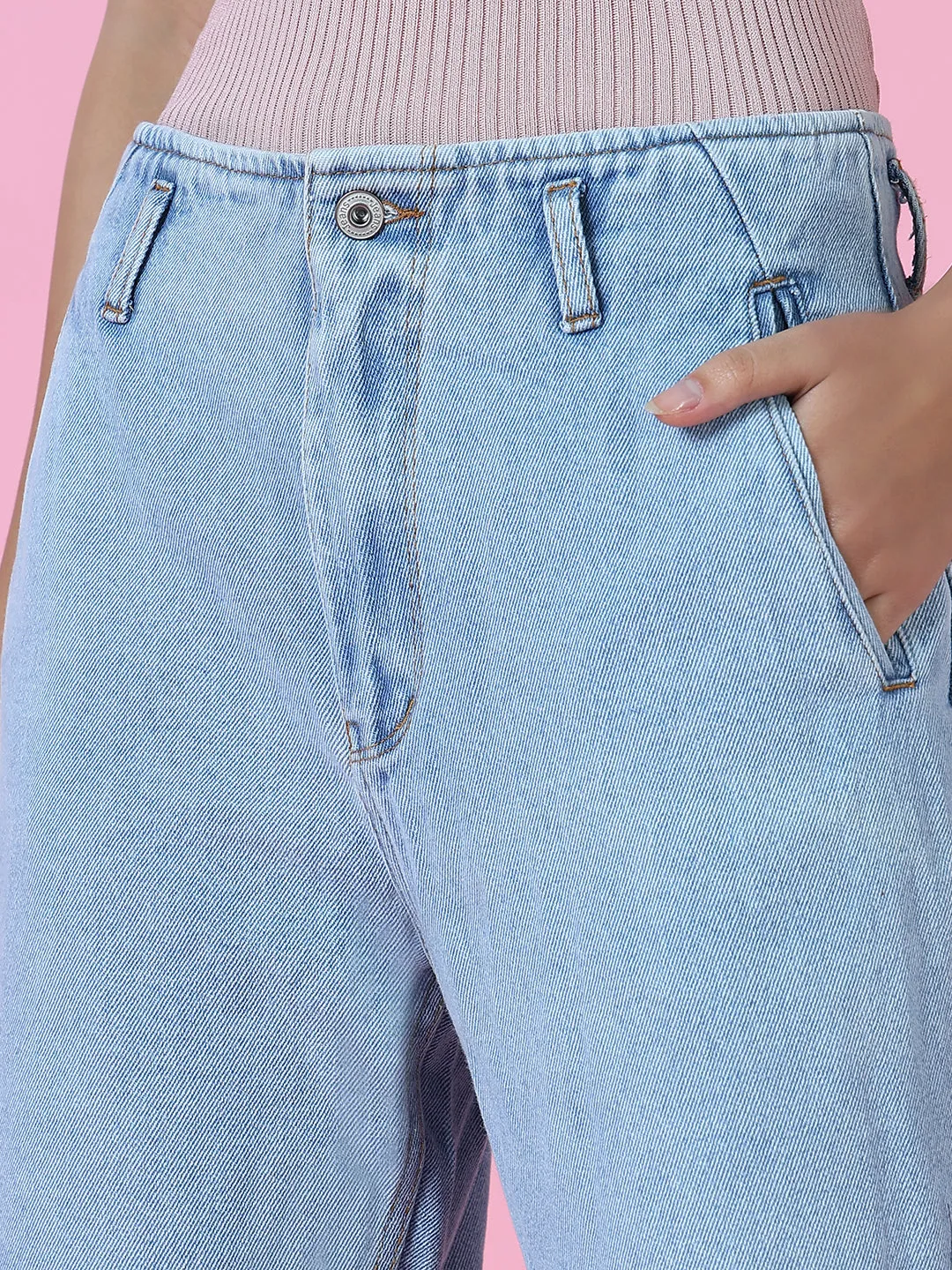 Women's Denim Blue Mom Fit Jeans