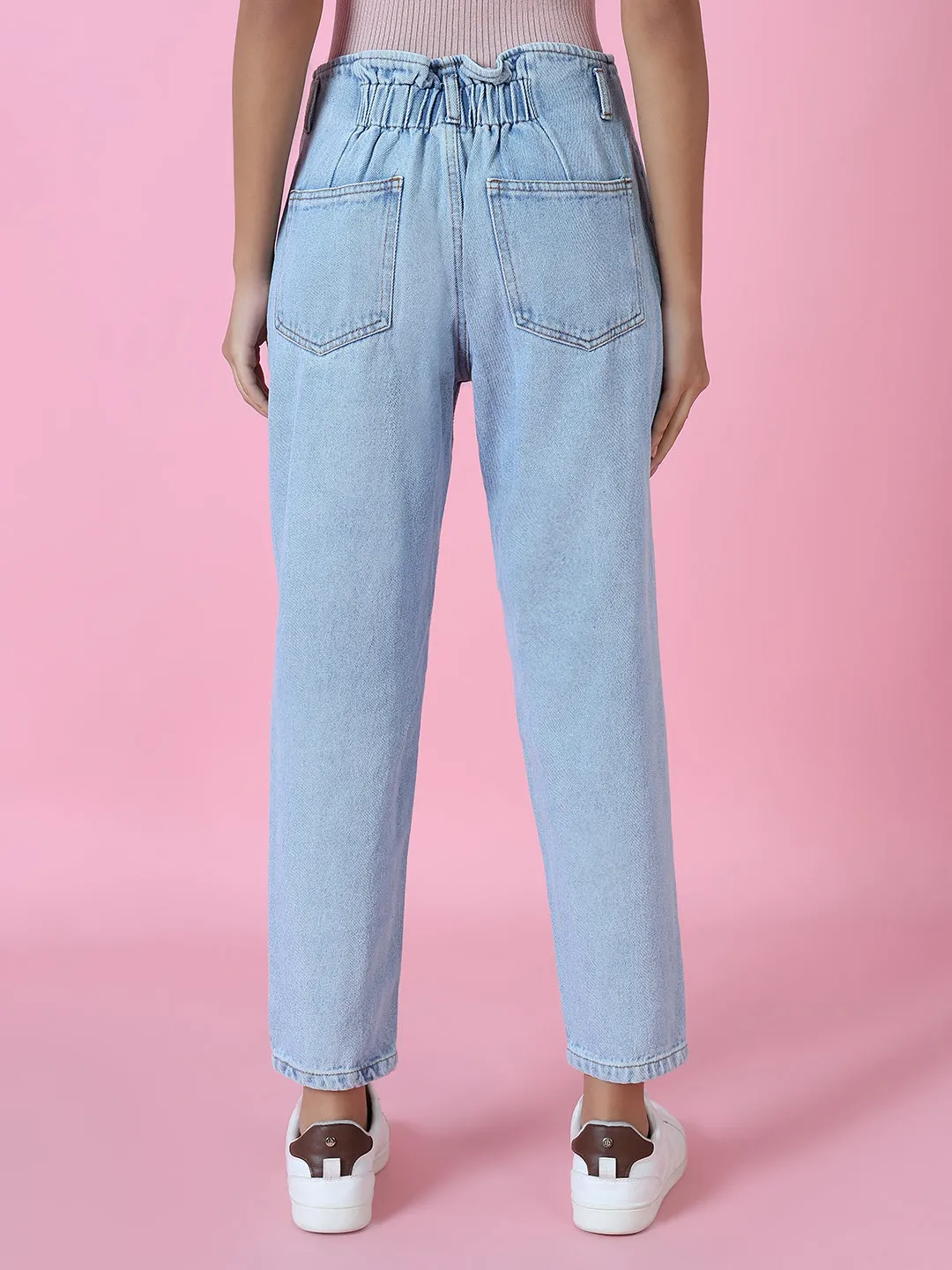 Women's Denim Blue Mom Fit Jeans