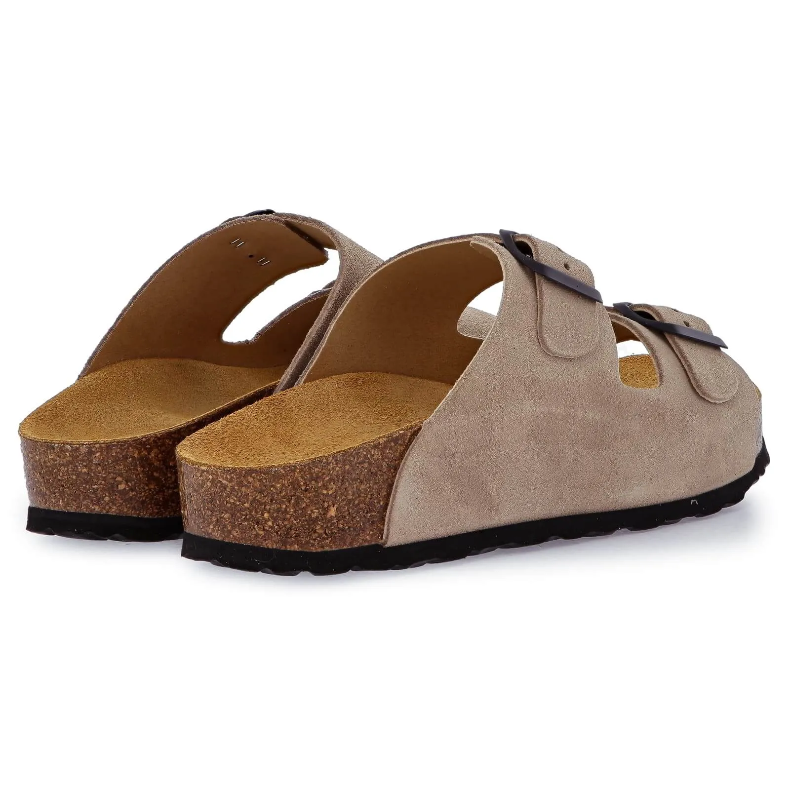Womens Malaga Mid Platform Slide Sandals - Piedra Beige