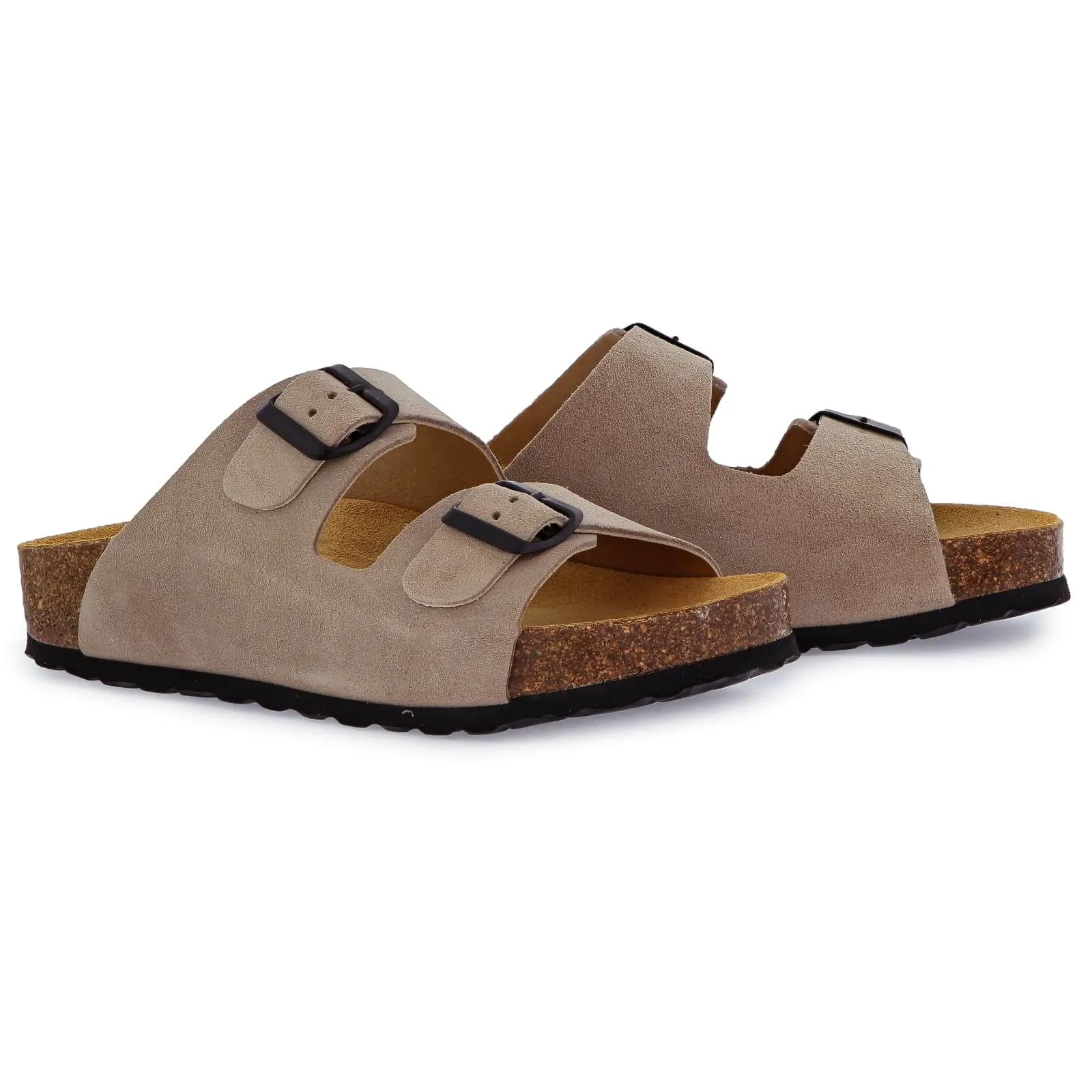 Womens Malaga Mid Platform Slide Sandals - Piedra Beige