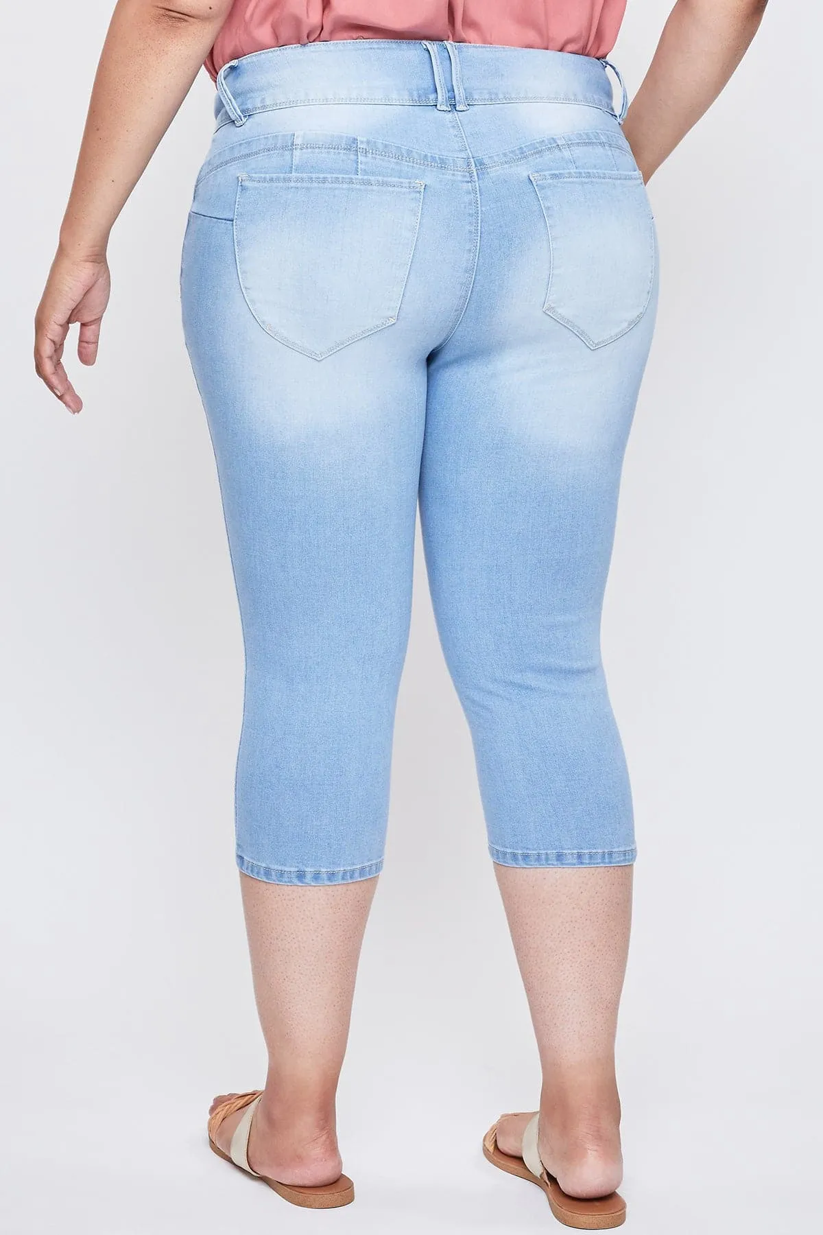 Women's Plus Size WannaBettaButt  Cropped  3-Button Capri Sustainable