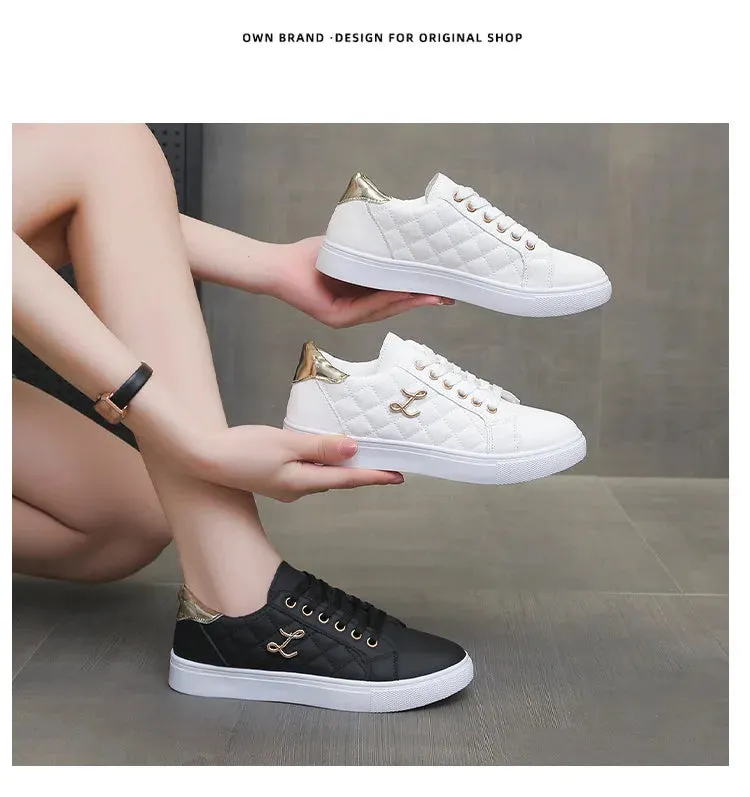 Women's Sneakers Fashion Breathable Flat Shoes Woman Soft Sole Walking Vulcanized Shoes Women Casual Sneaker Zapatos De Mujer
