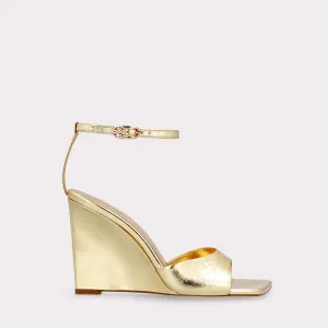 ZILLY 04 GOLD METALLIC LEATHER SANDALS