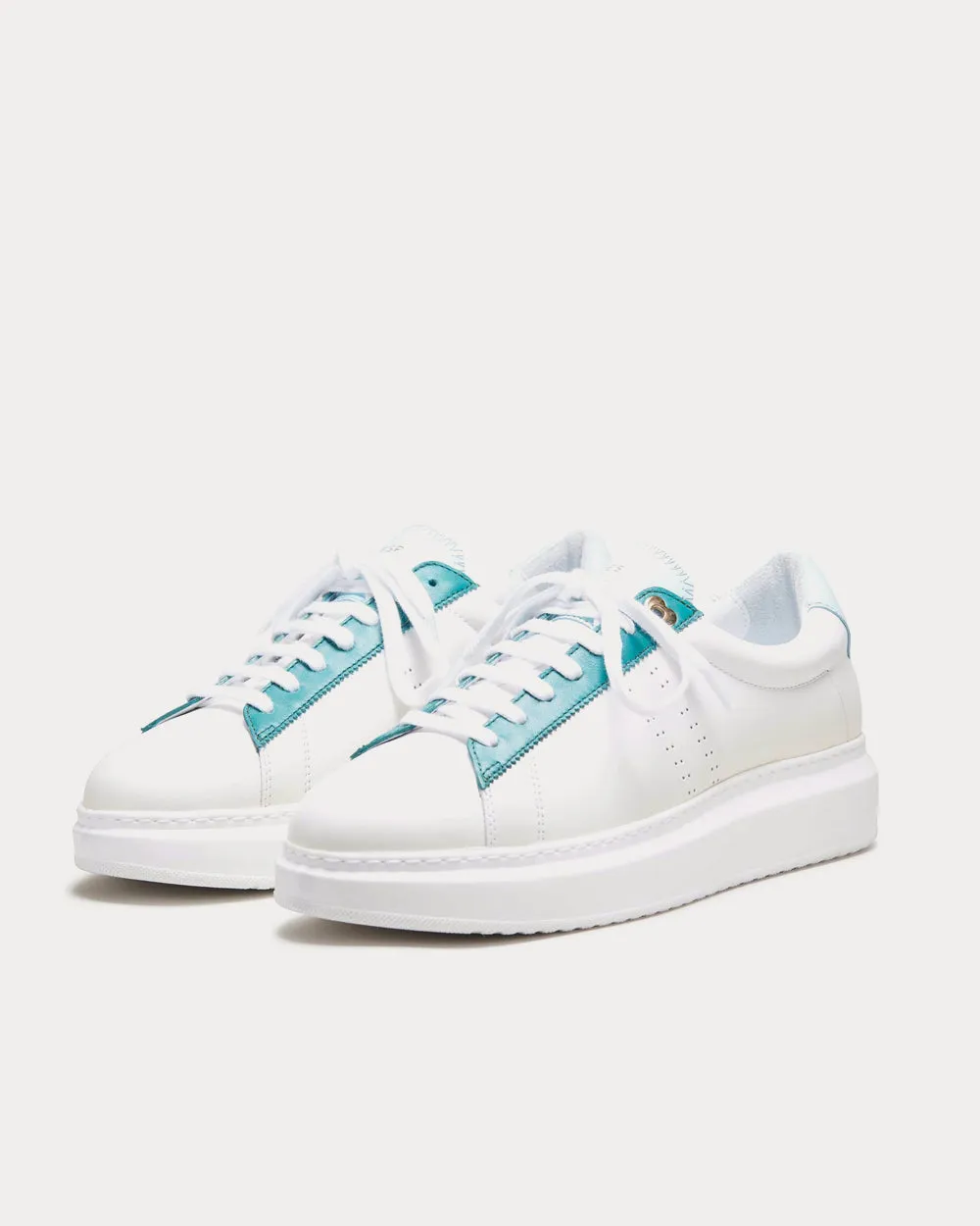 ZSP4VH Nappa White / Vert D Eau / Cypres Low Top Sneakers