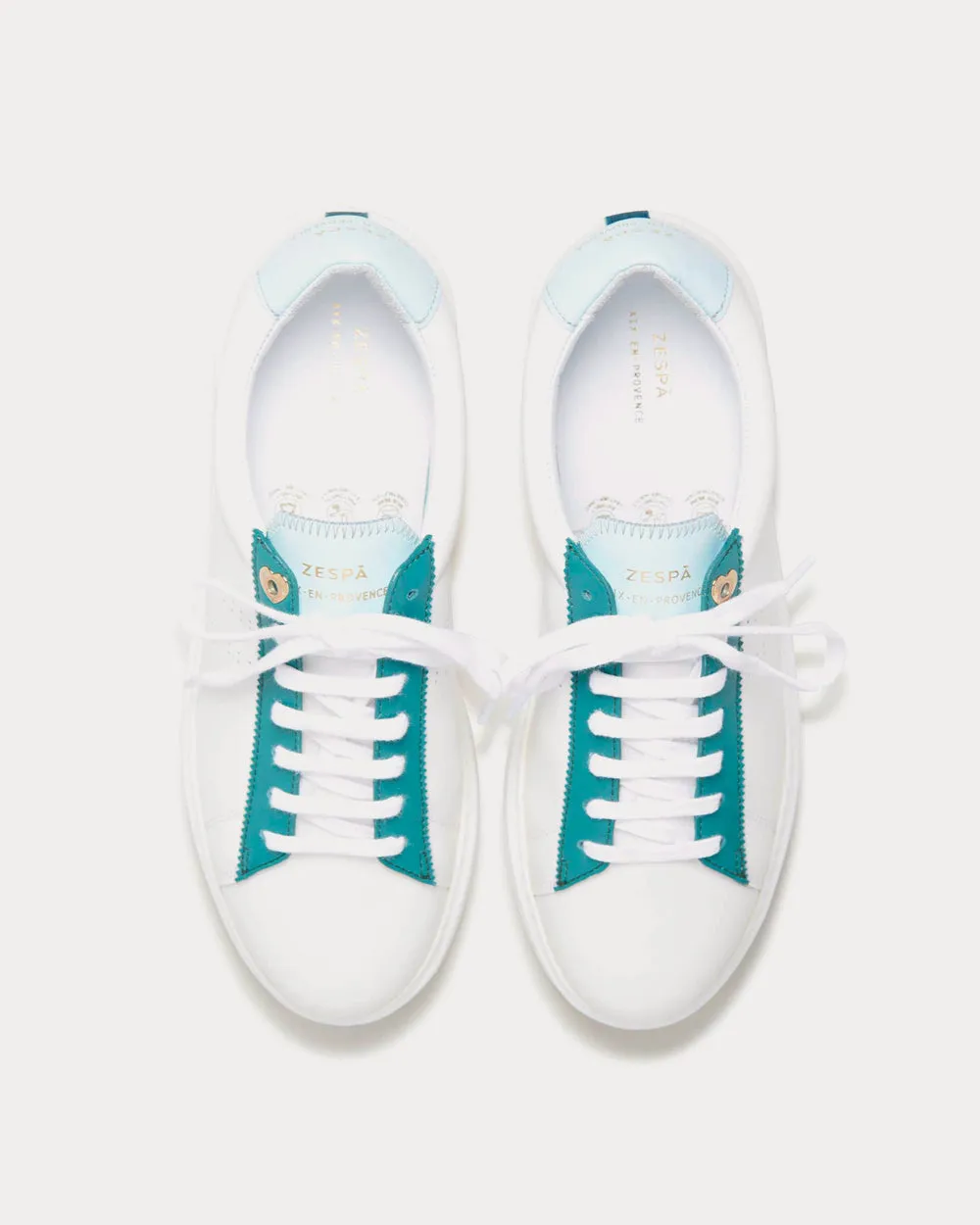ZSP4VH Nappa White / Vert D Eau / Cypres Low Top Sneakers